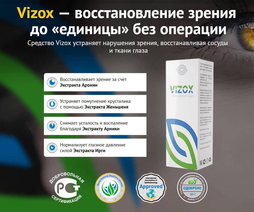 Vizox капли для глаз