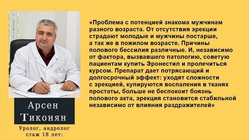 Эронестил препарат от простатита