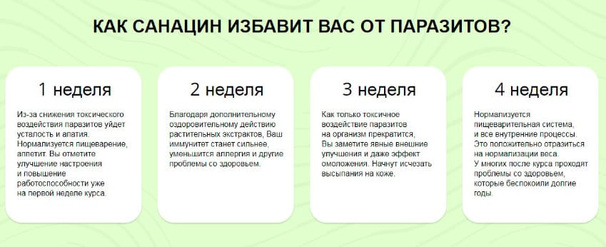Санацин противопаразитарное лекарство