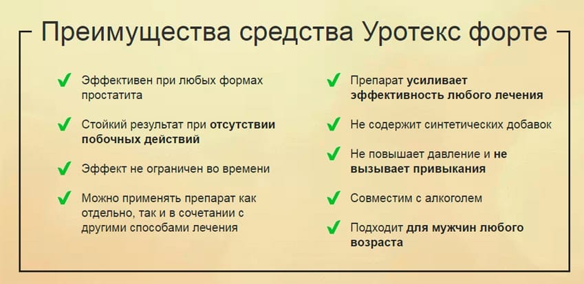 Уротекс форте препарат от простатита