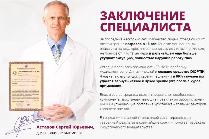 Dioptik капли глазные